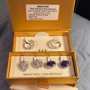Charming Hoops: A Perfect Accessory: Lavender and Purple Topaz Rhodium